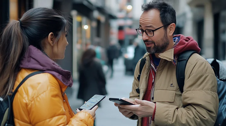 Foto de un smartphone con una oferta de tarifa